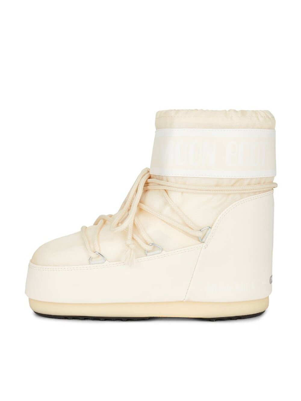 MOON BOOT Icon Low Nylon Boot in Cream White Chunky Y2K Bootie S/M Small Medium - Picture 3 of 14